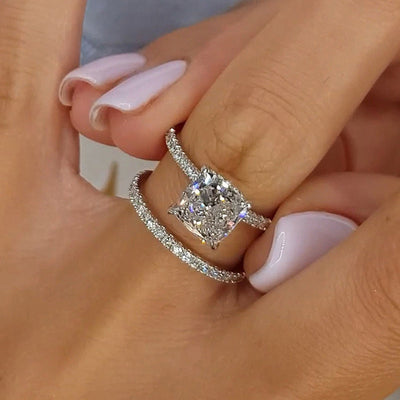 Bridal Kissen 2 Stykker Ring Sæt | Hvidguld