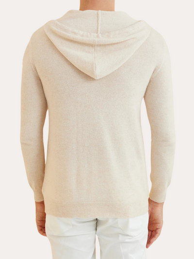 Cashmere Strik Zip Vest - Crème Beige