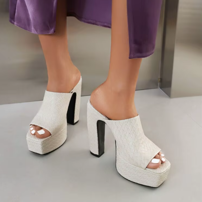 Platform Sandaler i Læder