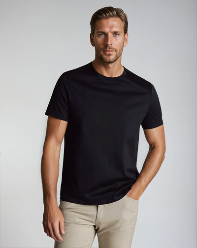 Signature Supima T-shirt – Profond Sort