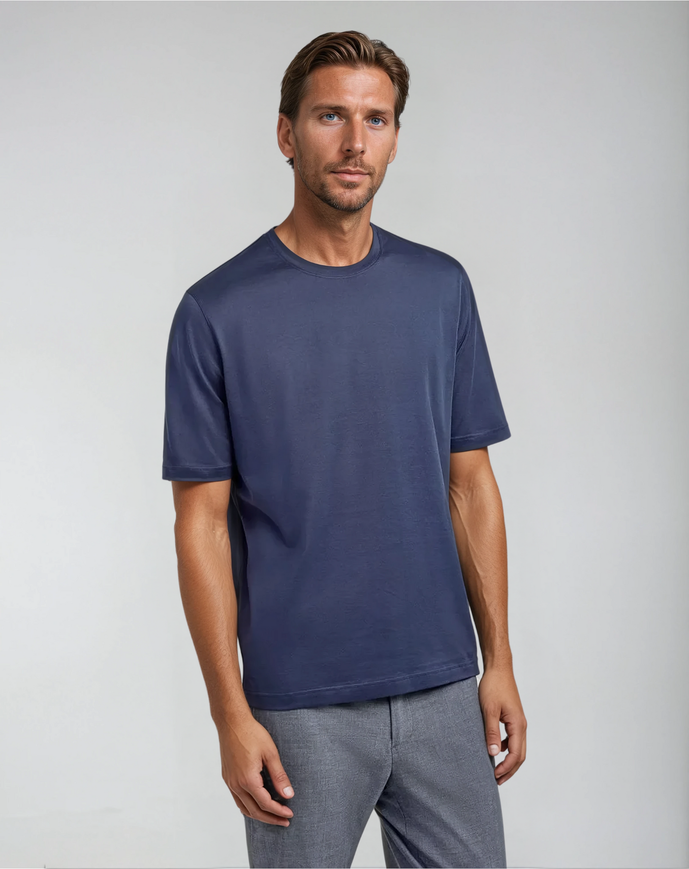 Signature Supima T-shirt – Intens Blå