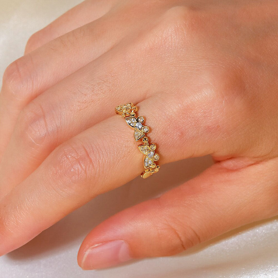Smykkering Schmetterling | 18k Guld