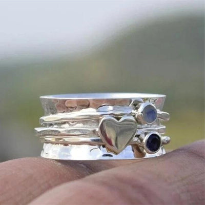Håndlavet Hjerte Spinner Ring