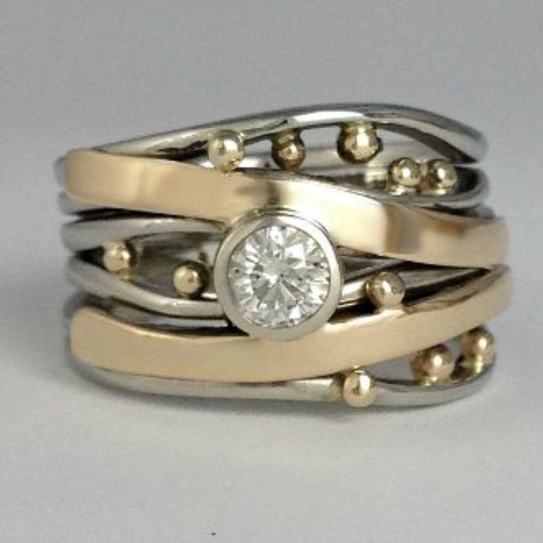 Royal - Vintage Guld Indlagt Zirconia Ring