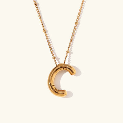 Næseørering med initialer i bobleform | Guld 18k