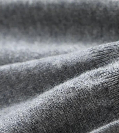 Cashmere Strik Zip Vest - Mørkegrå