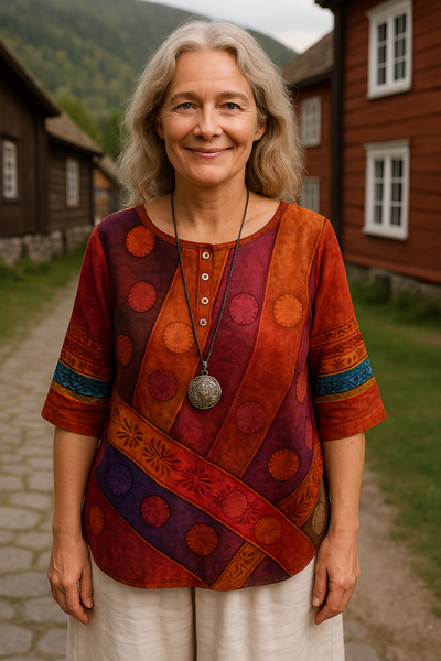 Olsen® | Komfortabel Farverig Top