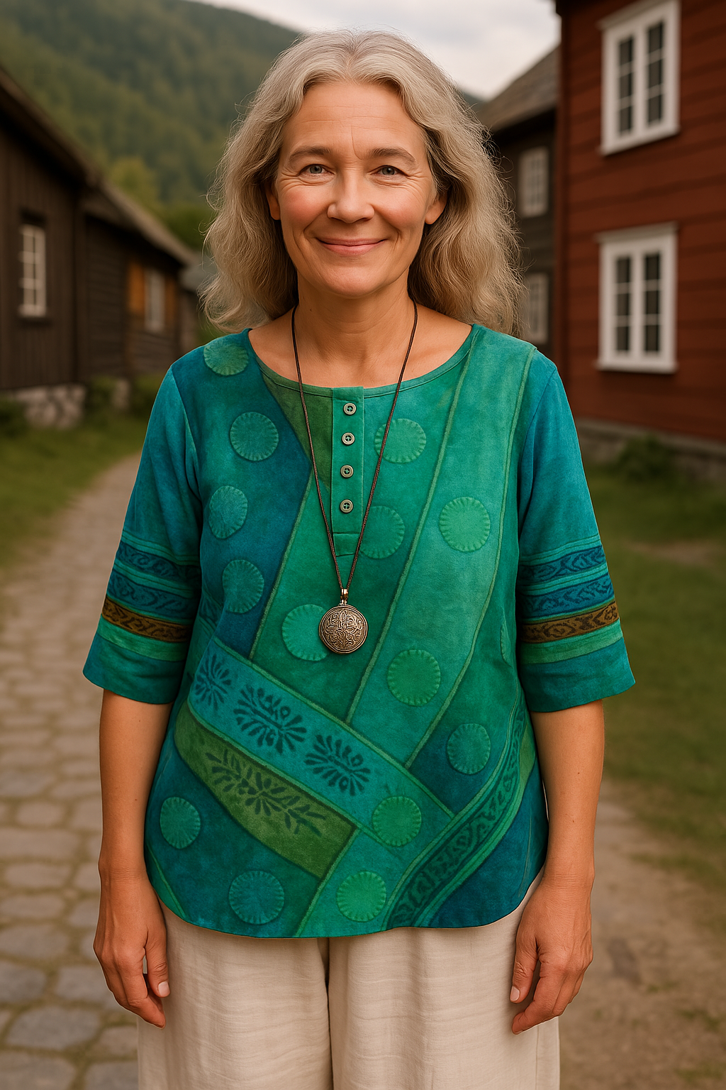 Olsen® | Komfortabel Farverig Top