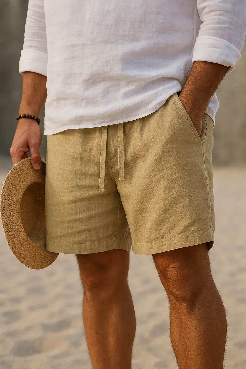 David - Eksklusive Shorts i Bomulds & Hørblanding