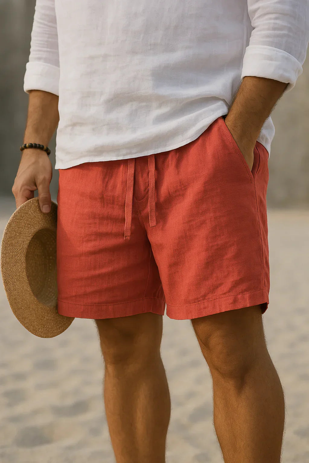 David - Eksklusive Shorts i Bomulds & Hørblanding