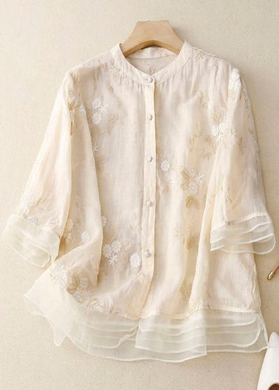 Eloise™ | Elegant Broderet Bluse™ fra Olsen & Olsen - DK