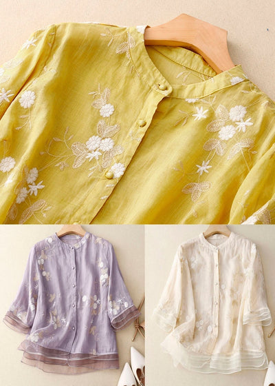 Eloise™ | Elegant Broderet Bluse™ fra Olsen & Olsen - DK