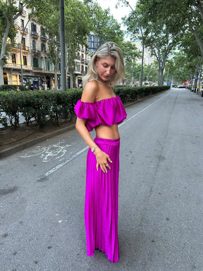 Noa | Satin Sæt Med Elegant Glamour