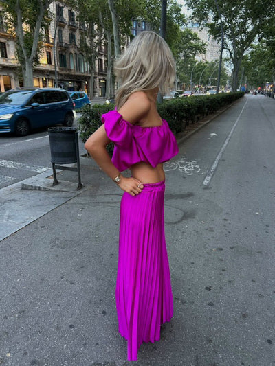 Noa | Satin Sæt Med Elegant Glamour