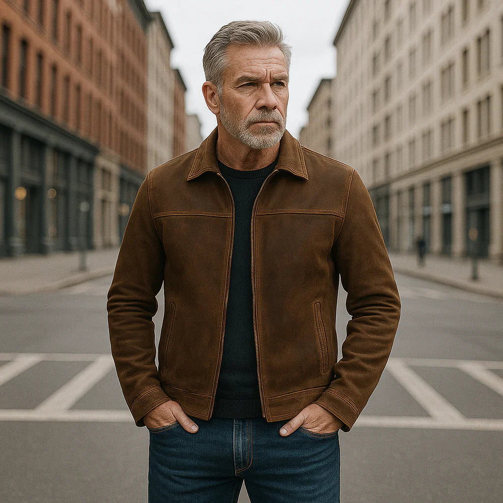 Matthew - Premium Tidsløs Læderjakke