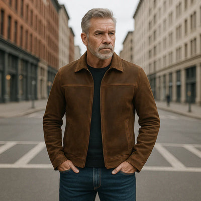 Matthew - Premium Tidsløs Læderjakke