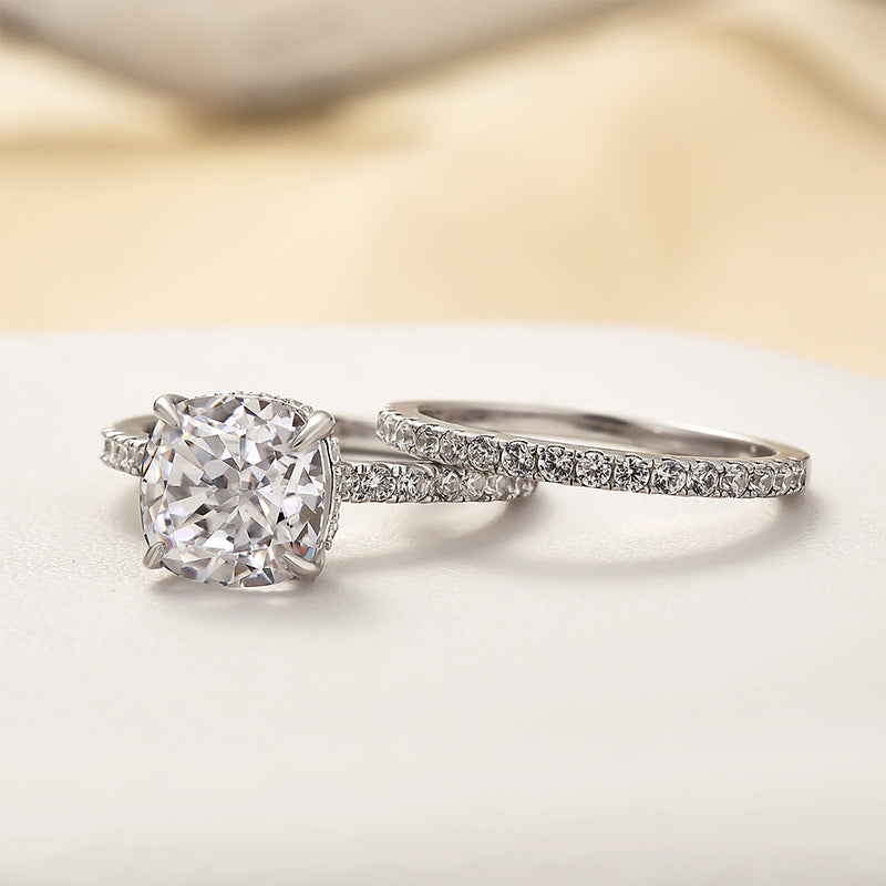 Bridal Kissen 2 Stykker Ring Sæt | Hvidguld