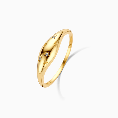 Diamant Kuppelring | Hvidguld 14k