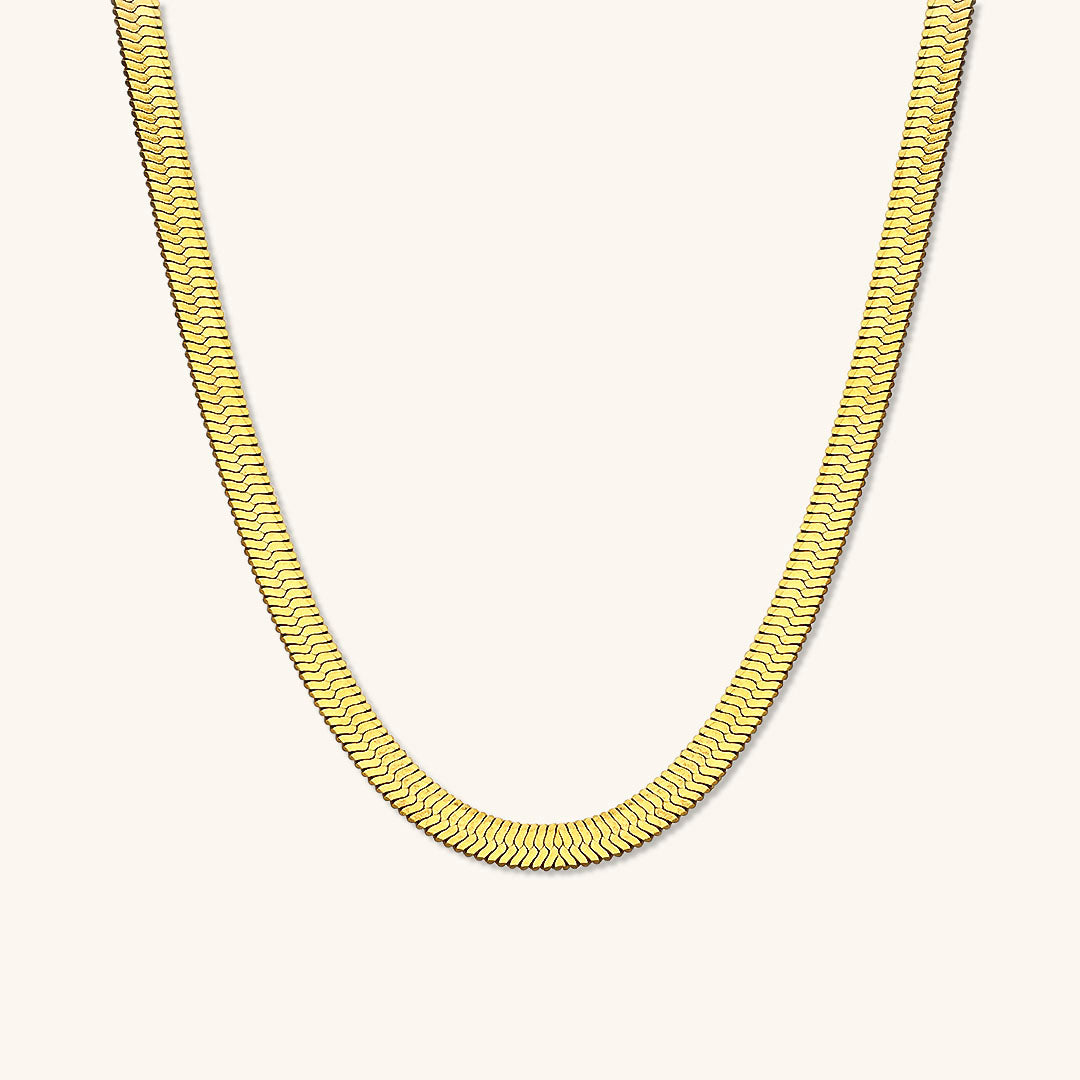 Elysian Gold Halskæde med Flet | 18k Guld