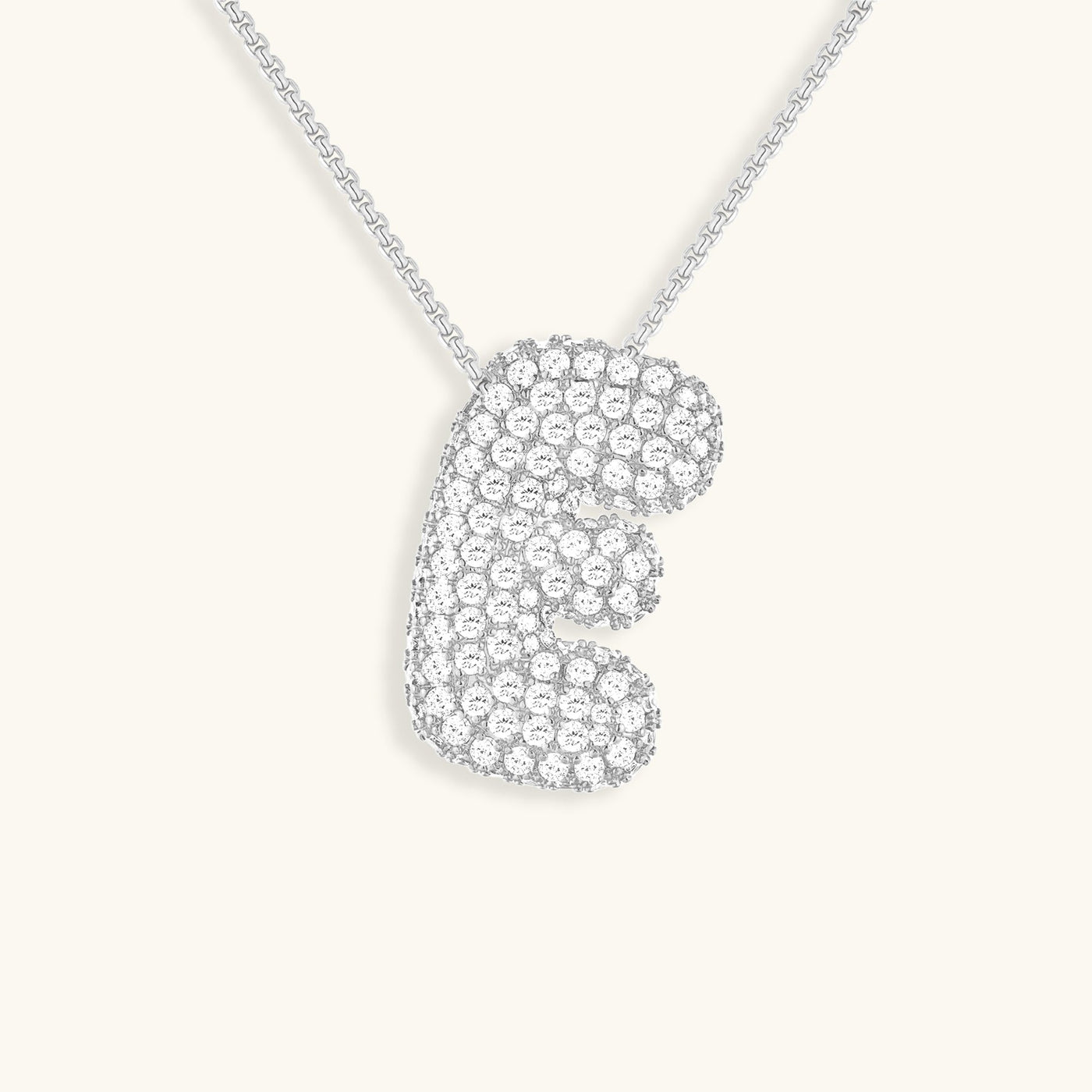 Navnesmykke Bubble med diamant | 18k Guld