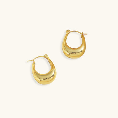 Evie Øreringe i Kredsform | 18k Guld
