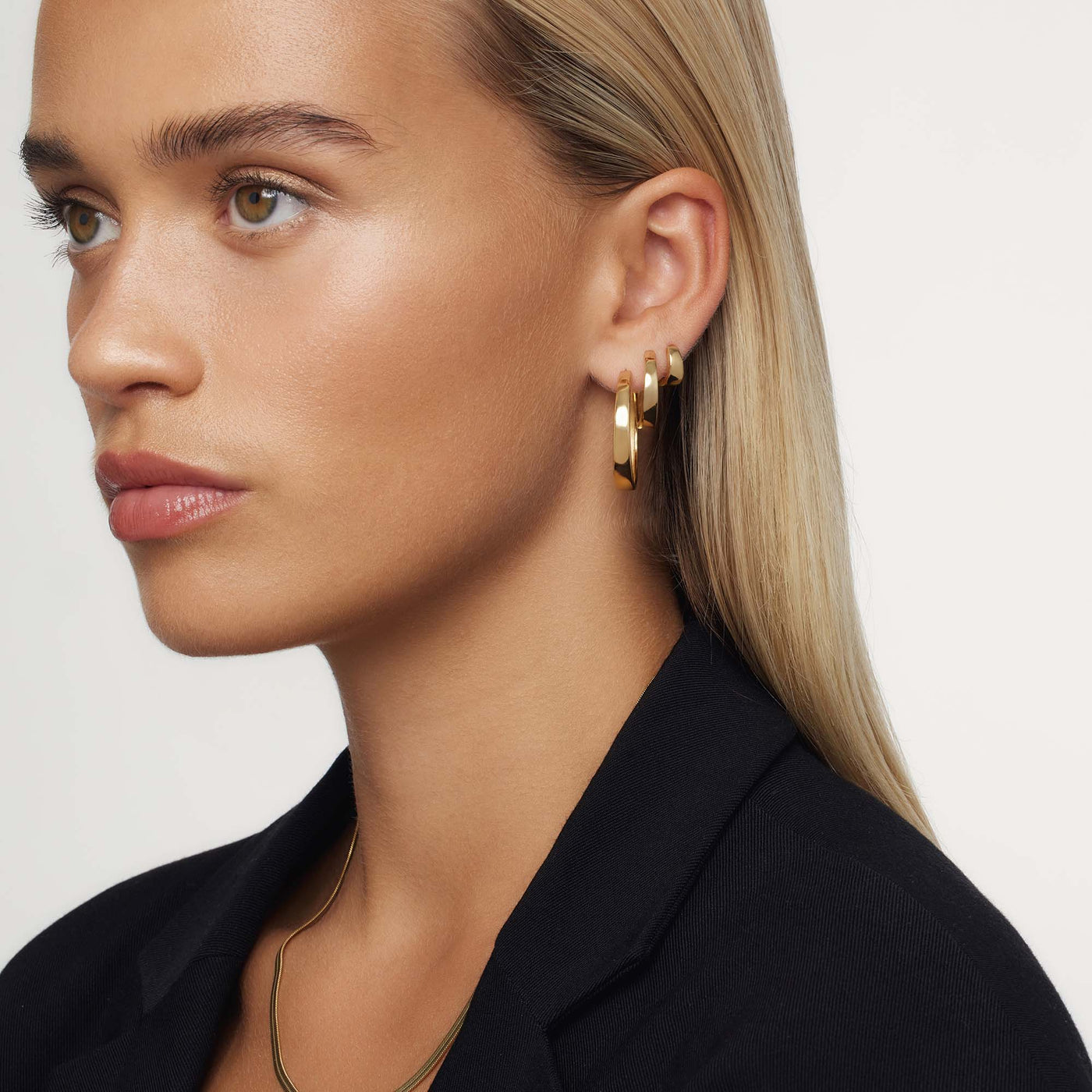 Gia Statement Hoops | Hvidguld 18k