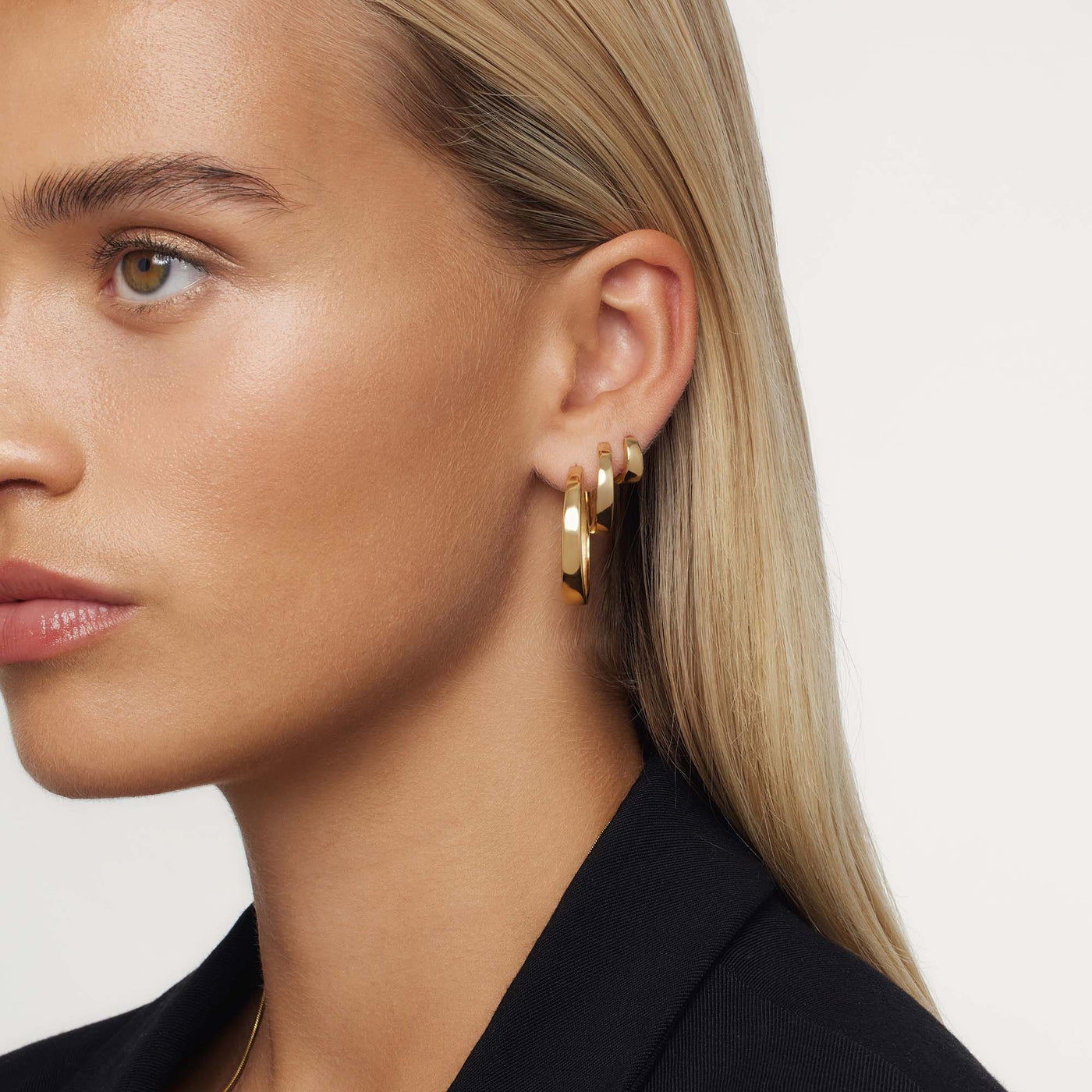 Gia Statement Hoops | Hvidguld 18k