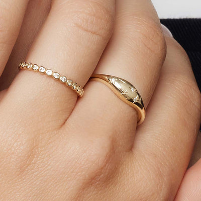 Diamant-Kuppelring | Guld 14k - DK