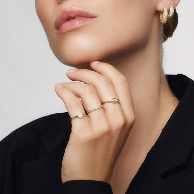 Diamant Kuppelring | Hvidguld 14k