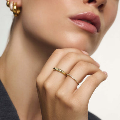 Midi-Kuppelring | Guld 14k - DK
