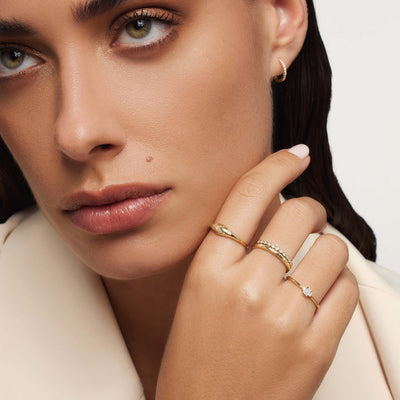 Diamant-Kuppelring | Guld 14k - DK