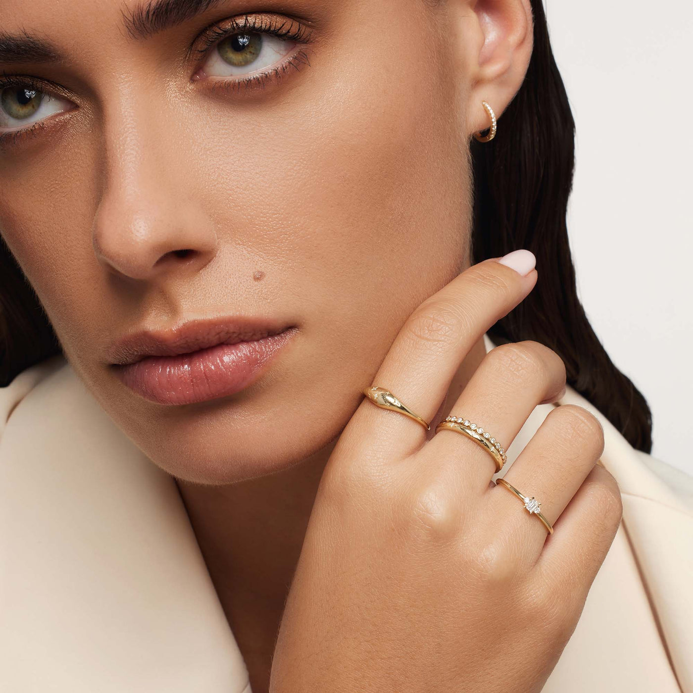 Diamant Kuppelring | Hvidguld 14k
