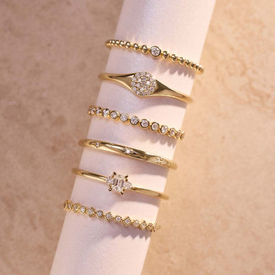 Diamond Bubble Ring | Hvidguld 14k