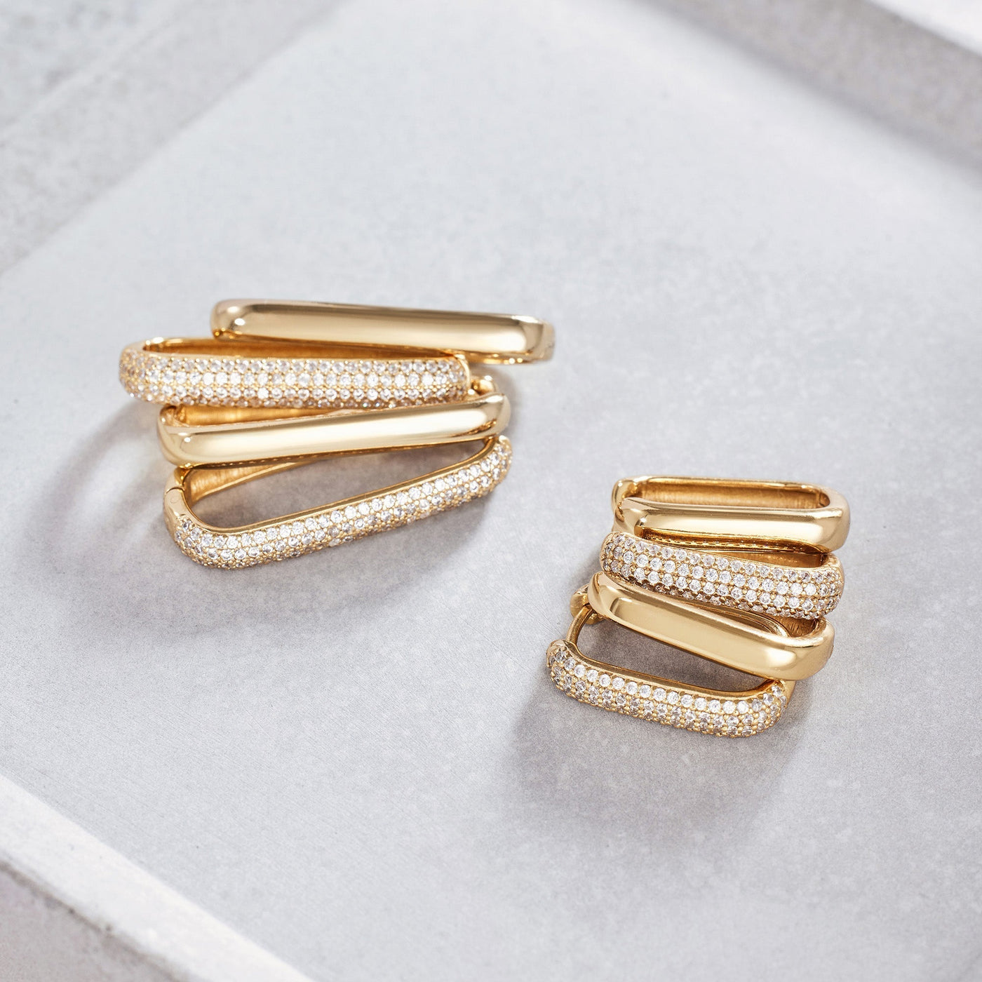 Store Ikon Hoops | Hvidguld 18k