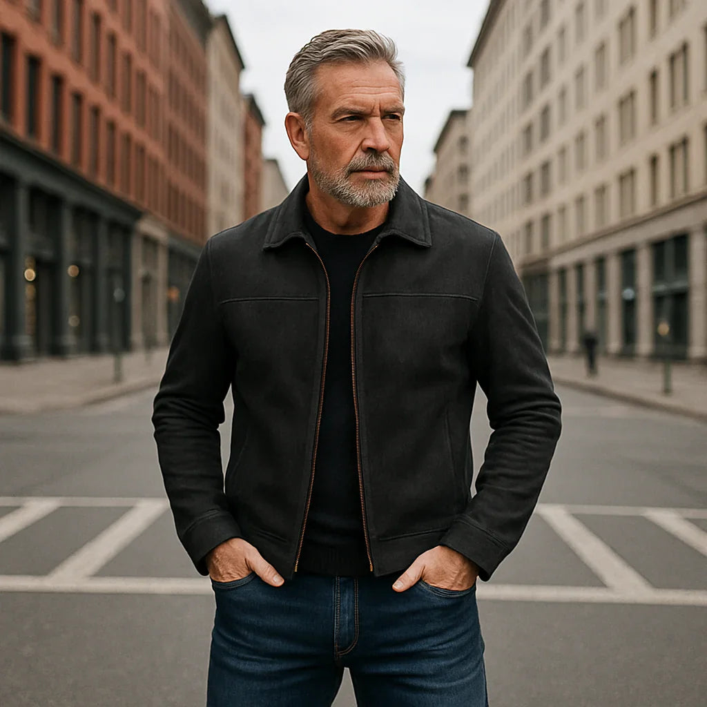 Matthew - Premium Tidsløs Læderjakke