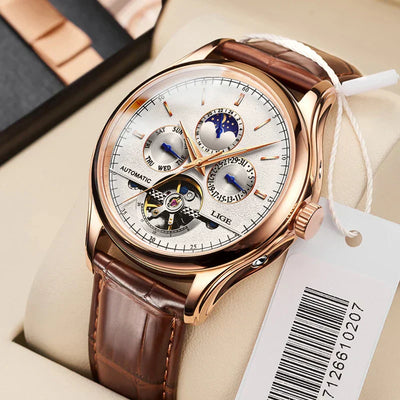 Automatisk Mekanisk Tourbillon Ur