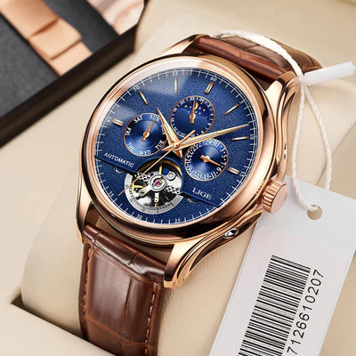 Automatisk Mekanisk Tourbillon Ur