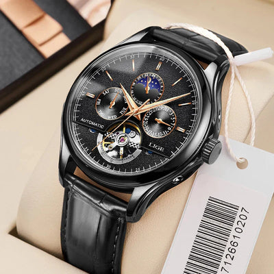 Automatisk Mekanisk Tourbillon Ur