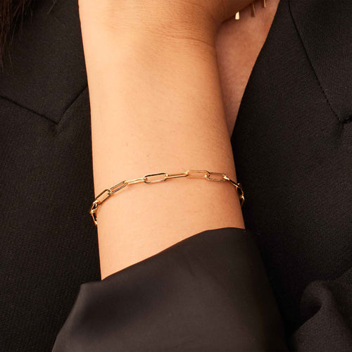 Venezia Link Armbånd | Hvidguld 14k