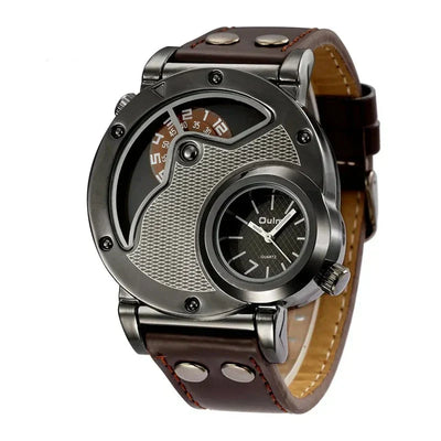 Luksus Dual Time Quartz Ur