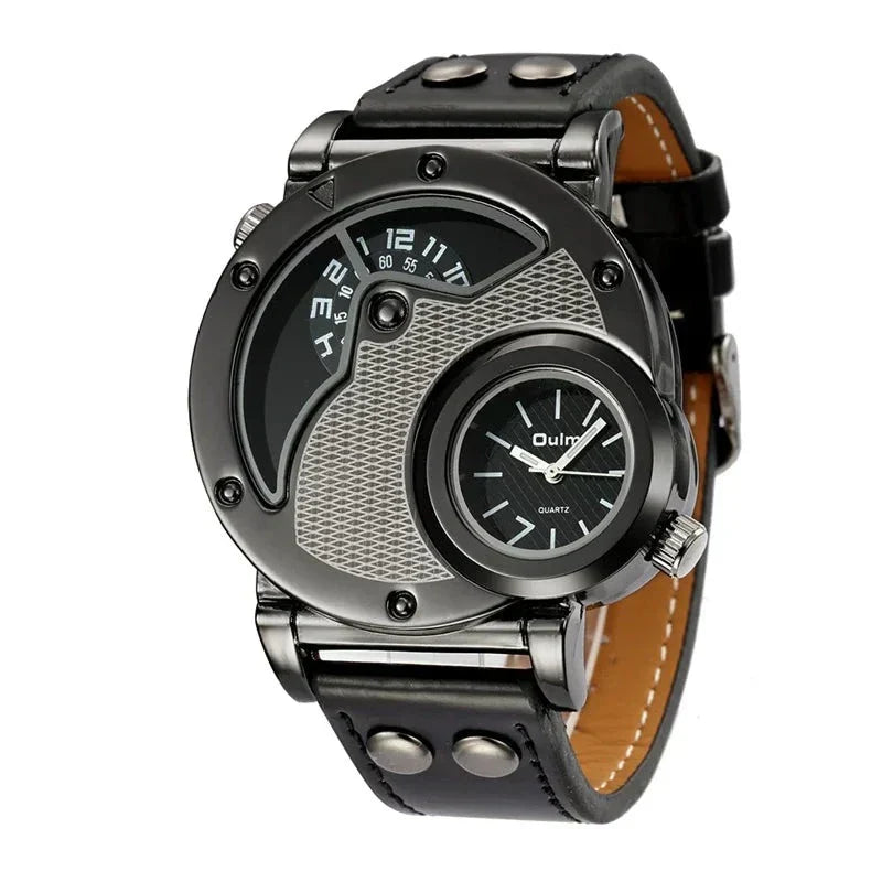 Luksus Dual Time Quartz Ur