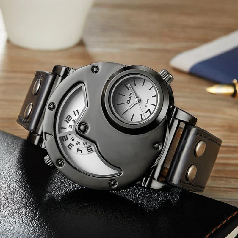 Luksus Dual Time Quartz Ur