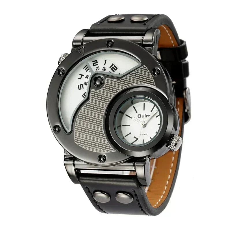 Luksus Dual Time Quartz Ur