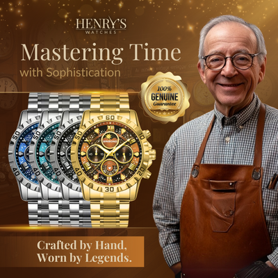 Luksus Chronograph Ur med Metalrem