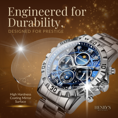 Luksus Chronograph Ur med Metalrem