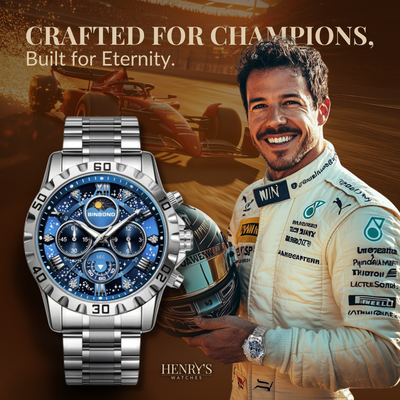 Luksus Chronograph Ur med Metalrem