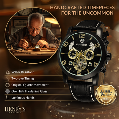 Luksus Tourbillon Automatisk Mekanisk Ur