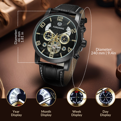 Luksus Tourbillon Automatisk Mekanisk Ur