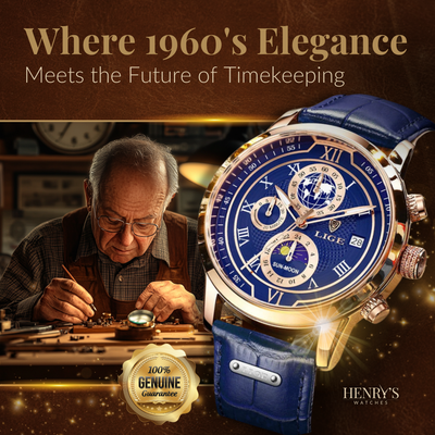 Premium Læderrem Chronograph Ur