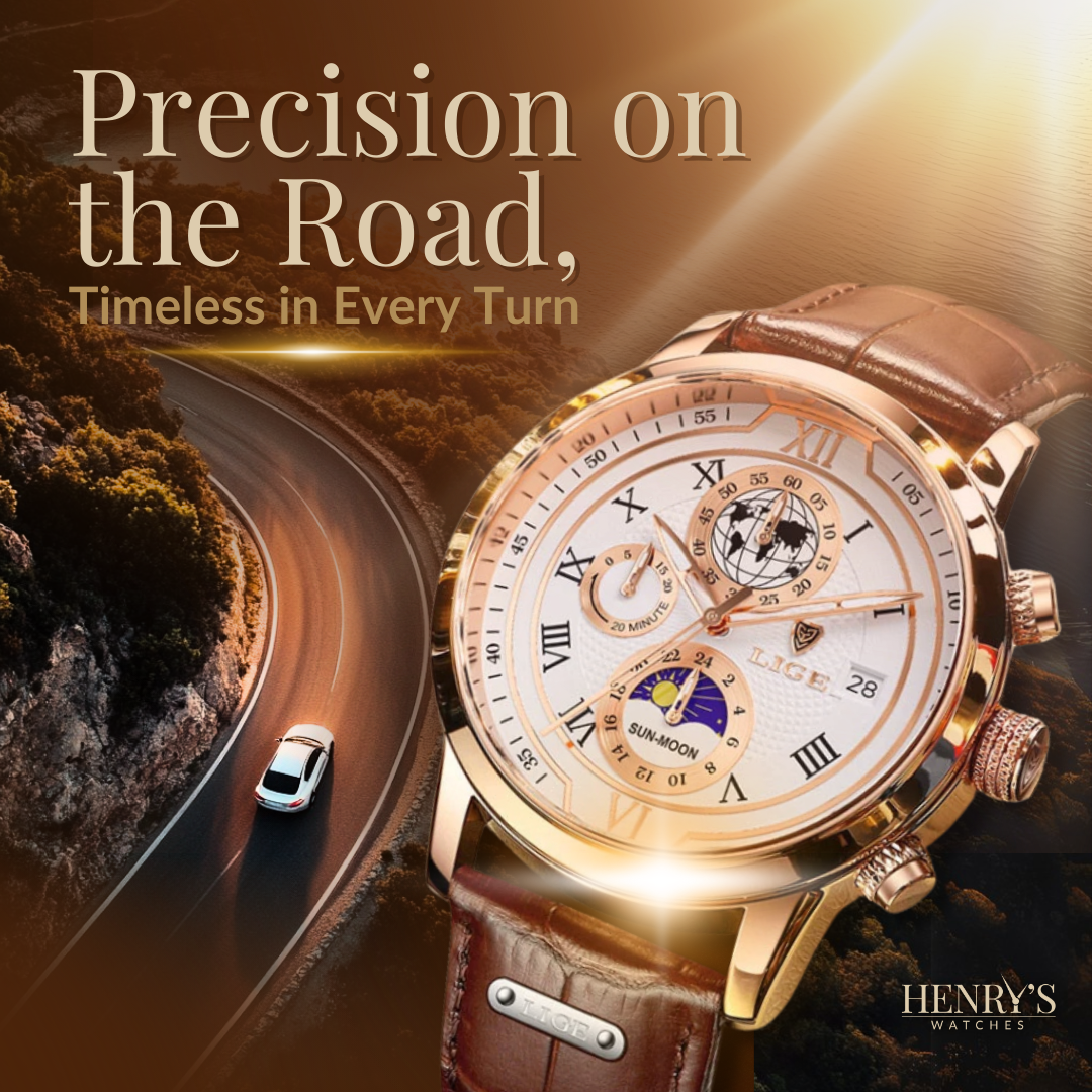 Premium Læderrem Chronograph Ur